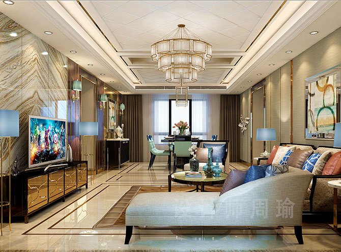 大浪逼熟女世纪江尚三室两厅168平装修设计效果欣赏